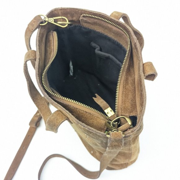 Madewell Suede Purse w metal studs and removable adjustable shoulder strap - Picture 9 of 15